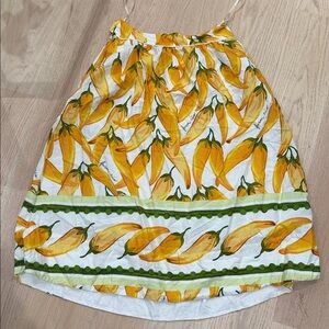 FARM Rio White Dress with Yellow and Green Accents